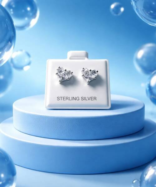 Aretes Corazón Diamante