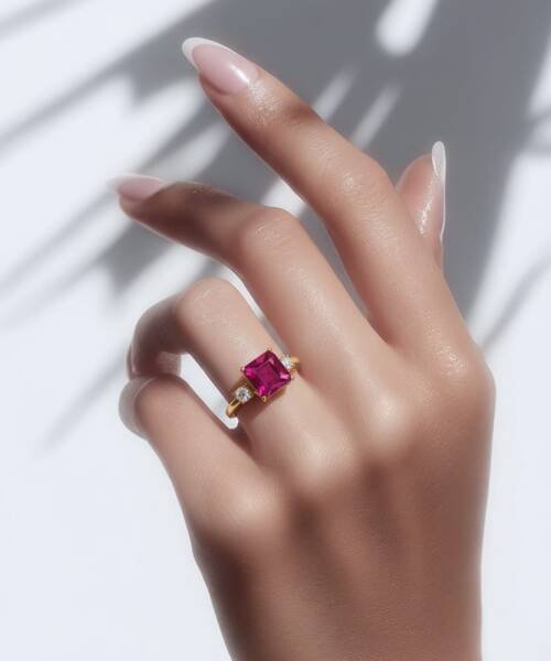 Anillo Imitacion Rubi