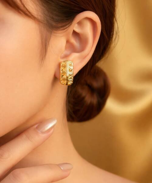 Aretes Prisma Dorado