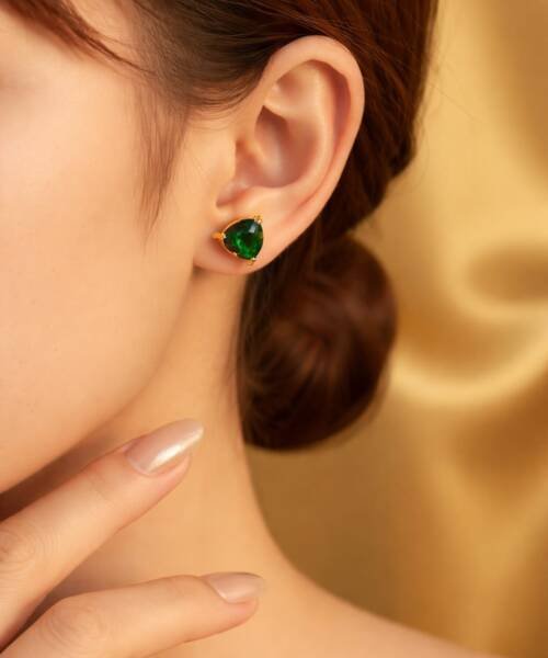 Topo Corazón Piedra Verde