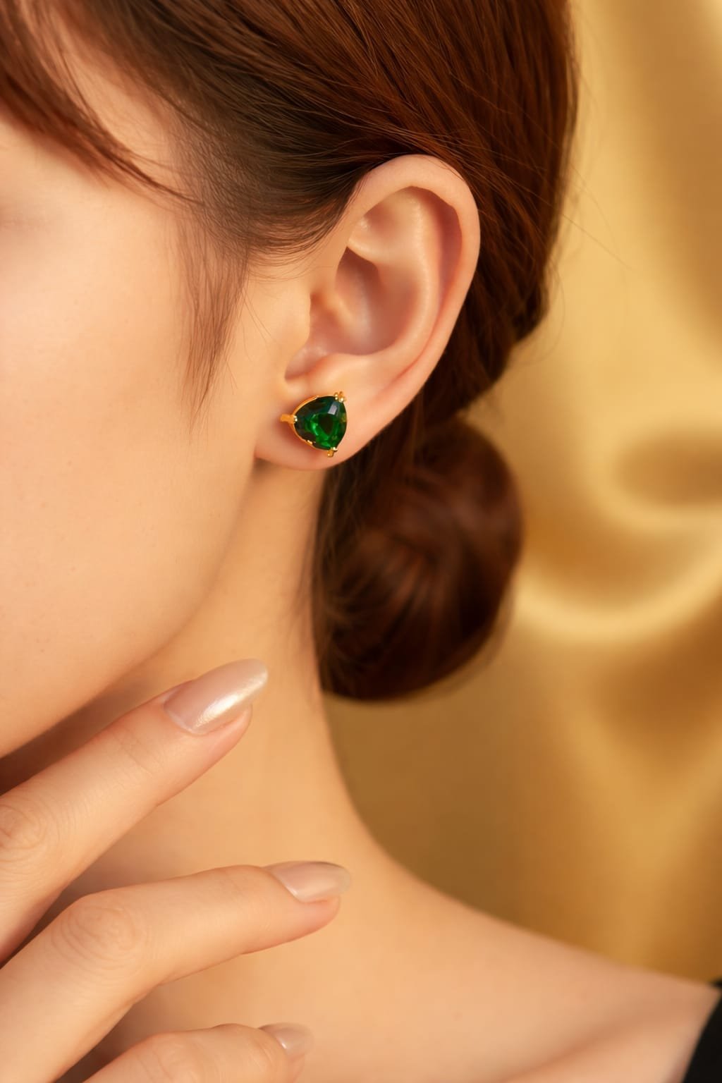 Topo Corazón Piedra Verde